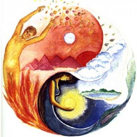 yin en yang - het mannelijke en het vrouwelijke